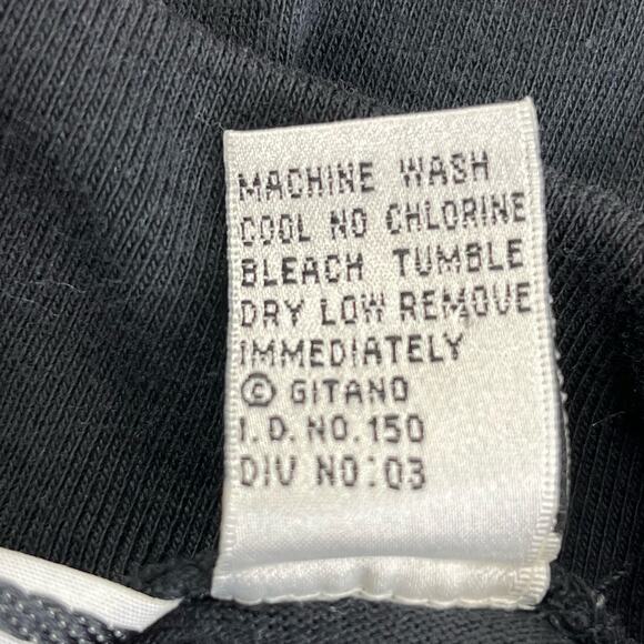 Vintage Gitano Black Unisex Mock Neck Puffed Sleeve Heart Design T-Shirt Large - Picture 6 of 9